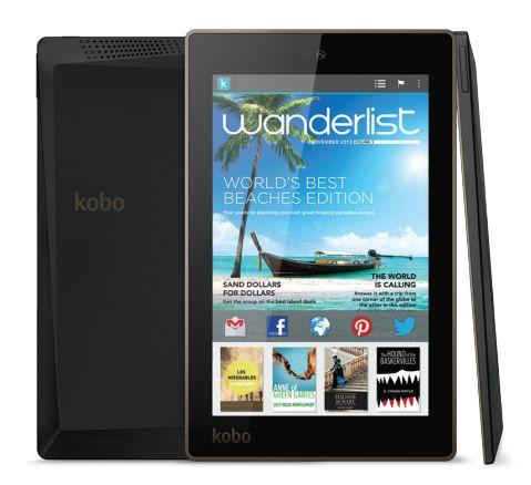 Kobo Arc 7HD misura 193 x 120 x 9.65 mm e pesa 326 grammi. Il tablet gira su Android 4.2.2 Jelly Bean ed è fornito della libreria Kobo, Reading Life app, Play Store di Google tra le tante applicazioni pre-caricate.