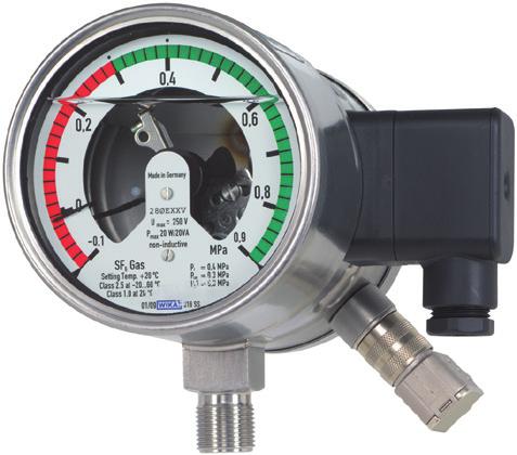 Soluzioni per il ciclo di vita del gas SF 6 Manodensostato Con trasmettitore integrato Modello GDM-100-TI grid Products Scheda tecnica WIKA SP 60.