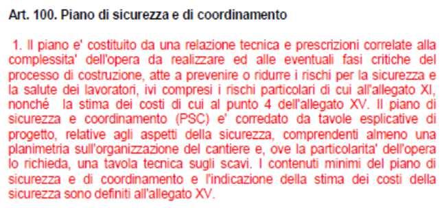 RELAZIONE TECNICA PRESCRIZIONI