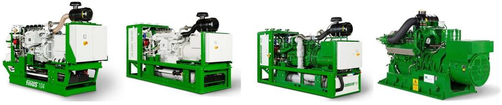 filius Da 50 a 150 kw Biogas patruus Da 100 a 400 kw Gas Naturale / Biogas