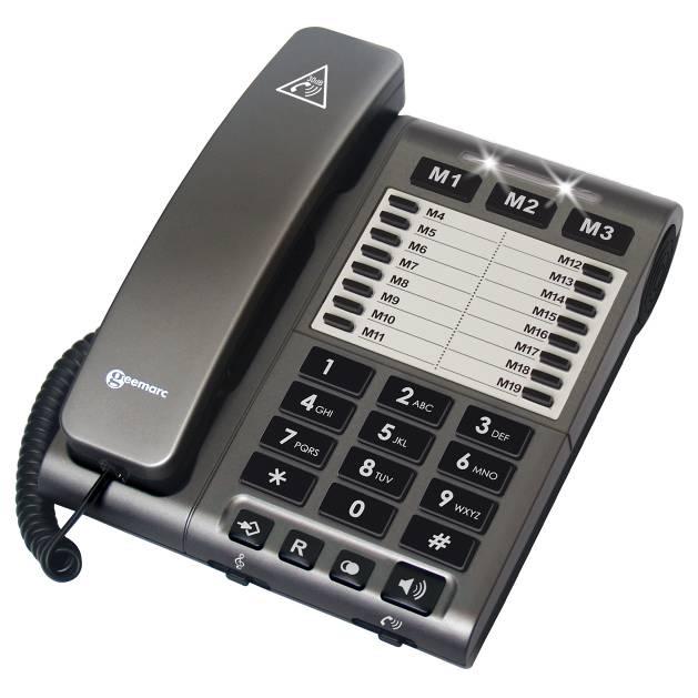 INTRODUZIONE Congratulazioni per aver acquistato Geemarc CL 1200. Si tratta di un telefono amplificato con tasti di grande dimensione.