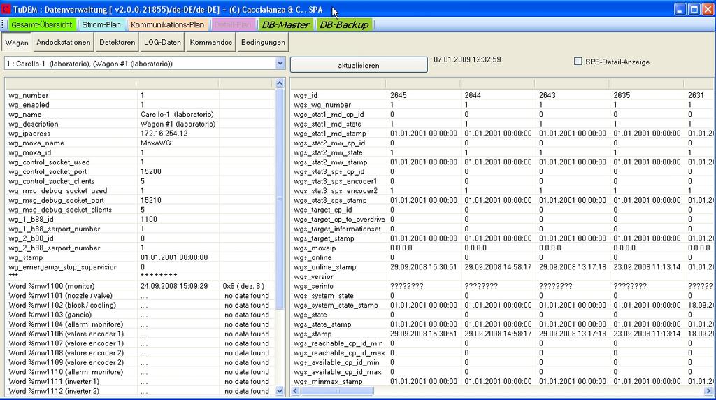 Il programma TLS_VIS_Detail TLS_VIS_Detail può essere utilizzato dai tecnici della manutenzione per visualizzare e valutare le voci del