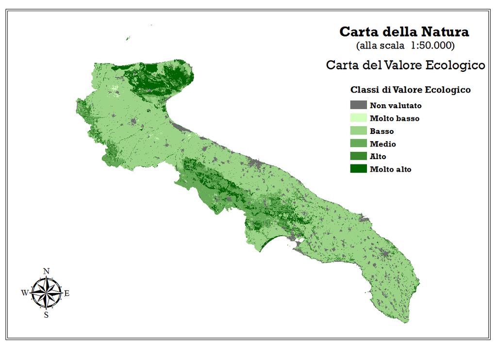 che presentano VE elevato distribuiti in piccoli lembi lungo la costa.