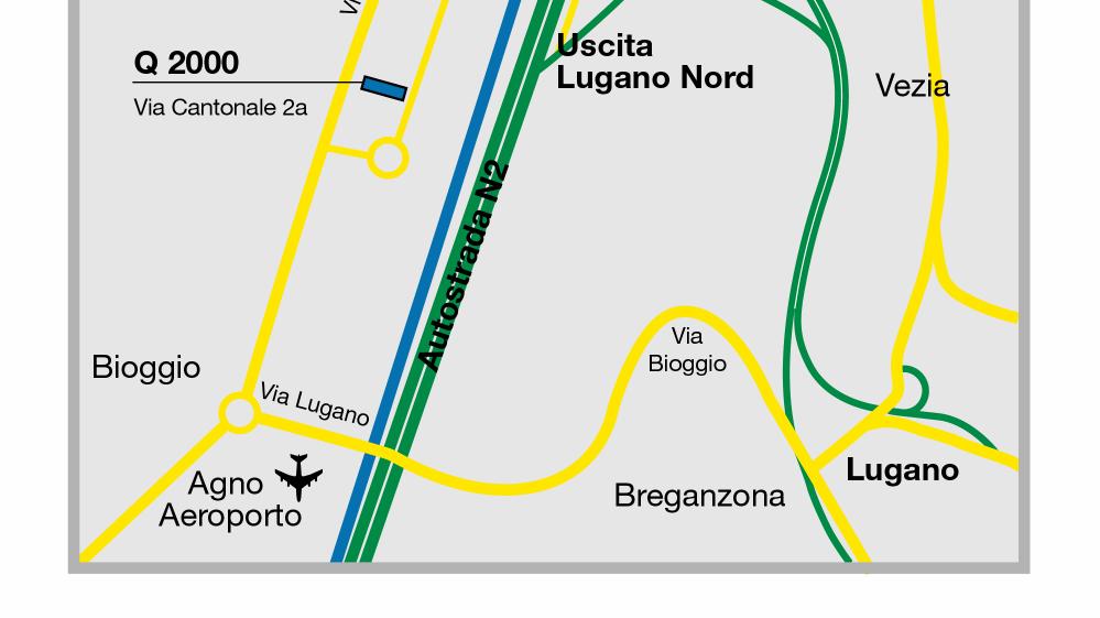 2 dall aeroporto di Lugano Agno che collega quotidianamente le capitali d Europa, ed a soli Km.