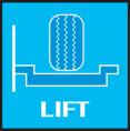 Lift Sollevatore per ruota che onsente un più agevole ed ergonomico posizionamento della ruota sul mandrino di bloccaggio o sul