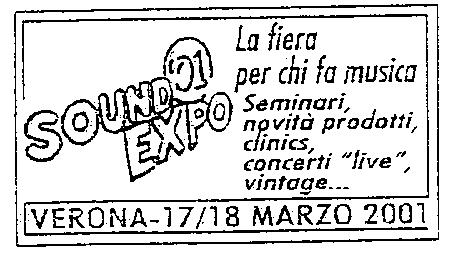 214/TL/SO N.158 RICHIEDENTE: Presidente Ass. "La Città della Musica" UFFICIO POSTALE DI UTILIZZO: 37100 VERONA C.P.O. PERIODO DI UTILIZZO: dal 1 al 10/3/2001 (escluso i gg.