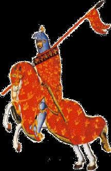 I cavalieri avevano un loro stemma, dipinto nello scudo, che mostrava i simboli della