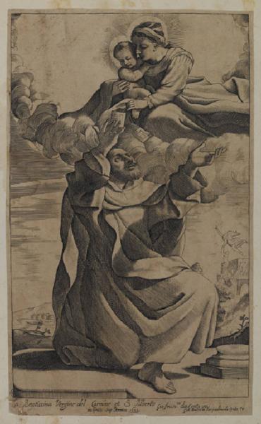 Madonna del Carmine che offre uno scapolare a Sant'Alberto Pasqualini Giovanni Battista; Barbieri Giovan Francesco detto Guercino Link risorsa: