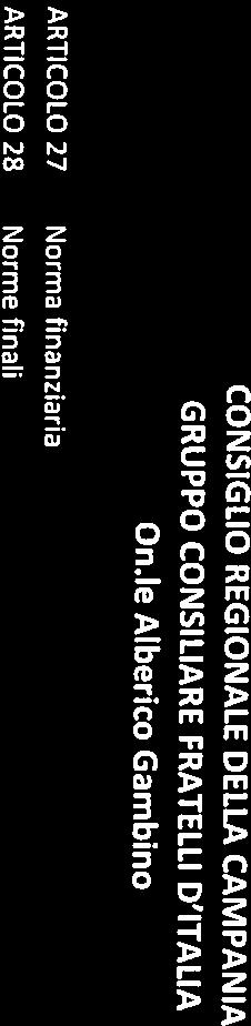ARTICOLO 28 Norme finali ARTICOLO 27 Norma finanziaria On.