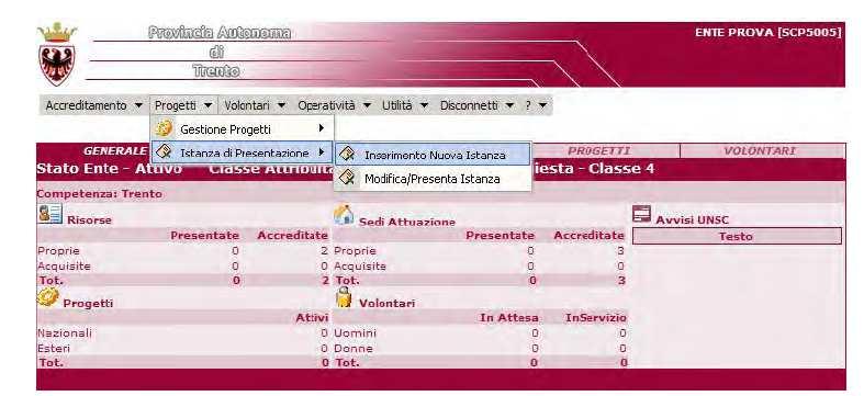 4 Istanza di Presentazione La presente funzionalità prevede la possibilità di creare un istanza di presentazione progetti per una specifica circolare.