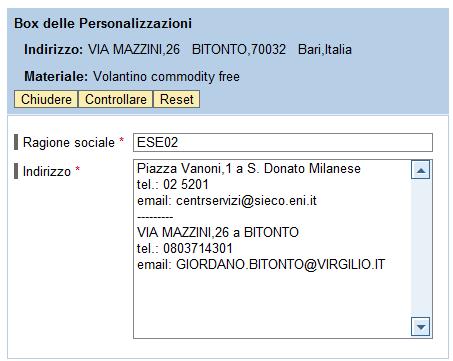 Mediante la personalizzazione è possibile inserire il numero di telefono, l e-mail, l indirizzo di un determinato evento, ecc.