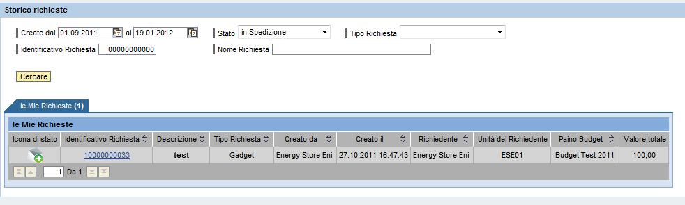 Approvare le PEM relative alle richieste di gadget Le richieste di gadget vengono monitorate dal richiedente attraverso lo Storico Richieste (da slide 22).