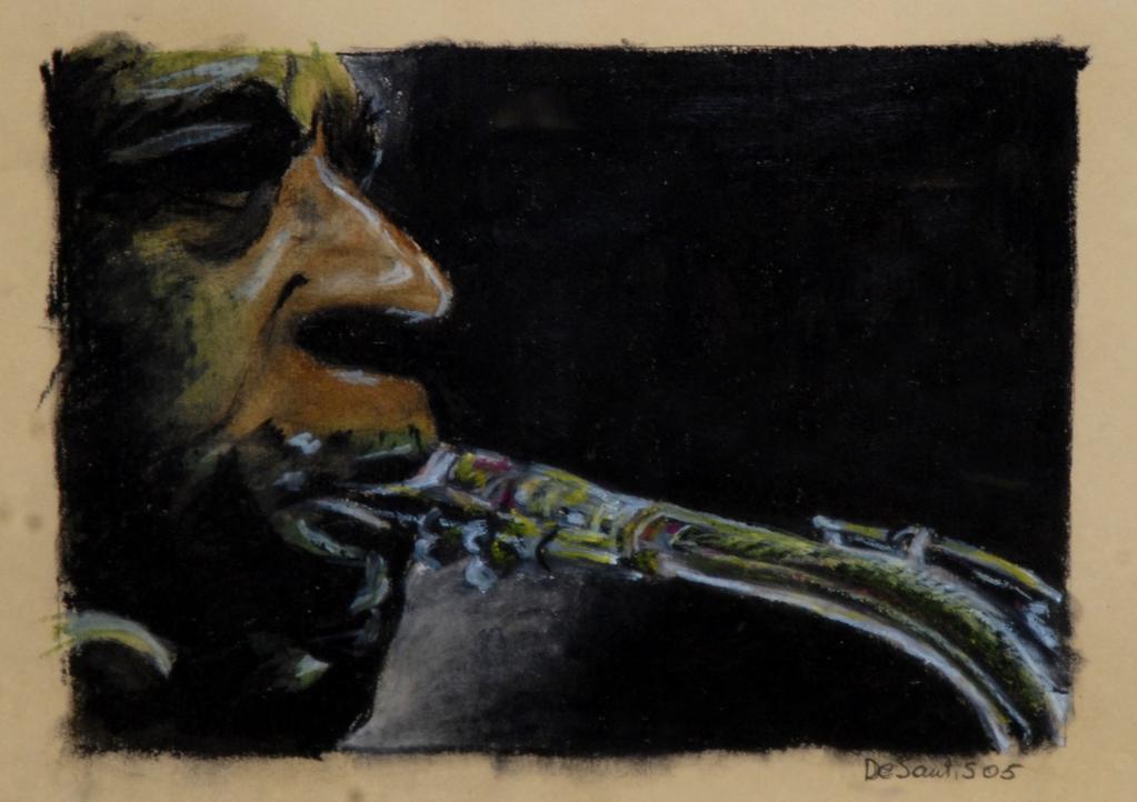 "Jazz mood" Pastelli a olio su carta Oil pastels on paper 34 cm x 24 cm Anno - Year 2005 Opera