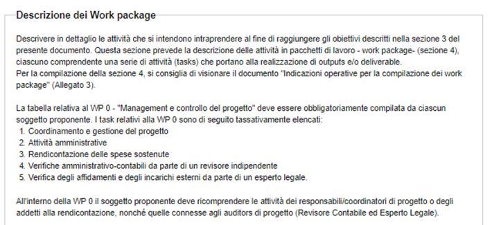 B.4.1 Attività WBS - Descrizione dei Work package La sezione relativa alla creazione e compilazione dei Work Package di progetto ha lo scopo di sintetizzare il progetto in macrofasi (WP) alle quali