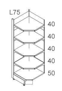 DIMENSIONI: L75/75 X 50 X 220H 239,00 DIMENSIONI: