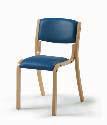 Il sedile e lo schienale sono realizzati in compensato di faggio curvato e possono essere verniciati oppure imbottiti.