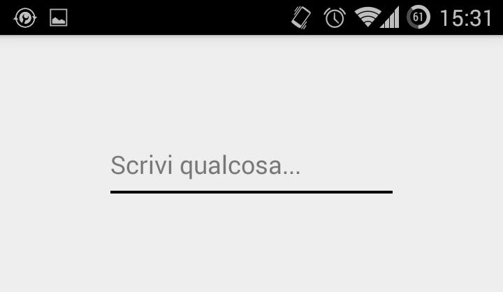 Figura 9: Esempio di EditText 2.5.4 Button Il Button (pulsante) è un altro dei componenti grafici classici presente in molti programmi.