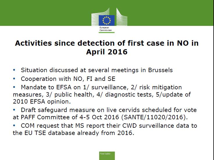 Commission Implementing Decision, the movement of live cervids from