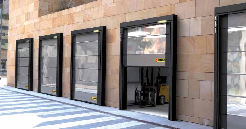 FAST-PACK PORTE AD IMPACCHETTAMENTO VERTICALE VERTICAL FAST-CLOSING DOORS FAST-PACK è una porta progettata e costruita per sopportare carichi di utilizzo eccezionali.