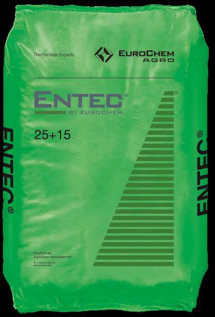 Confezione: sacco da kg 25 sacco da kg 50 big bag da kg 600 ENTEC 25+15 contiene azoto nitrico e ammoniacale stabilizzato con l inibitore