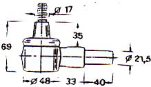 cono Ø 17 60 81815989 C5NN-3289C 4000, 5000 7000 Snodo a saldare Gambo Ø 21,5 x 40 cono Ø