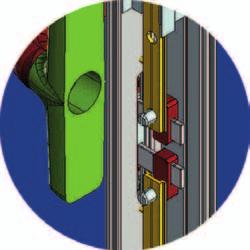 martellina - una maniglia per scorrevole con chiusura interna/esterna Compensatori ad alta