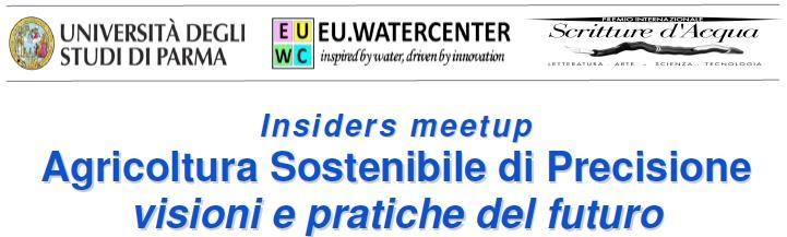 Insiders meetup Agricoltura Sostenibile di Precisione visioni e pratiche del futuro