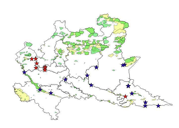 Rete Territoriale 46 volontari coinvolti 23 su transetti per Lucanus cervus Gomphus flavipes Ophiogomphus cecilia + altri 23 volontari hanno lavorato sui Lepidotteri