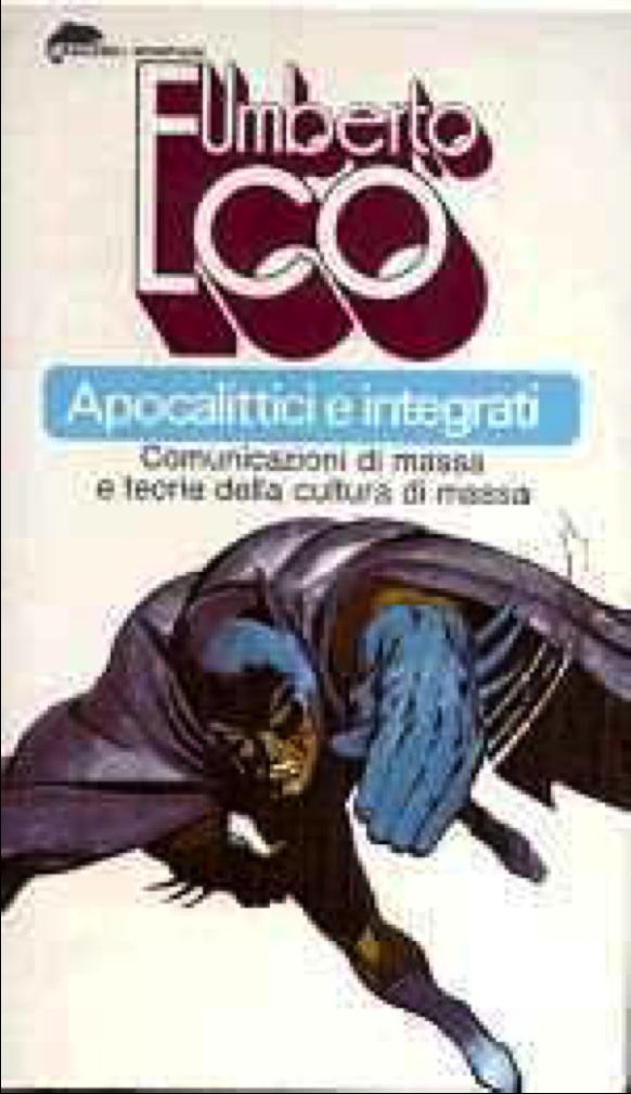 Apocalittici e integrati, (U. Eco, 1964) Sono questi i termini utilizzati da Umberto Eco per descrivere il dibattito sul rapporto tra televisione e cultura che si svolse negli anni '60.
