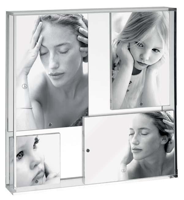 ESSENTIAL :: CLEAR a851(x) portafoto multiplo in acrilico con magneti / multi acrylic photo frame