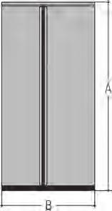 Side by Side ORE24CBF Frigorifero profondo 61 cm senza dispenser Personalizzato con design squadrato e lineare Schema installazione Dimensioni in cm: Elettricità (spina Schuko) DIMENSIONI FRIGORIFERO