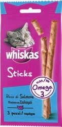 kg 24,17 WHISKAS STICKS alimento complementare per gatti adulti in stick di carne