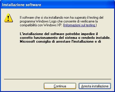 installazione dei driver.