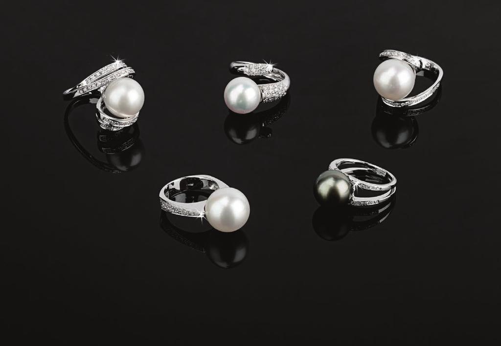 SOUTHSEA PEARLS RINGS WITH DIAMONDS ANELLI PERLE SOUTHSEA CON BRILLANTI / SOUTHSEA PEARLS RINGS WITH DIAMONDS AN BRP157 BR 0,44 - KT 20 mm 14 SOUTHSEA AN