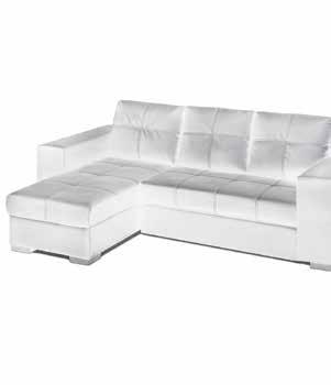 DIVANO LETTO ANG. C/CONTENITORE REVERS. DX SX BIANCO EAN: 8033389011826 Cod.