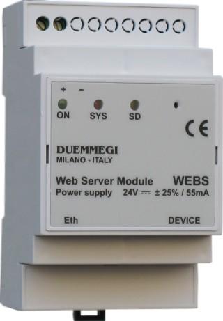 : modulo interfaccia tra controllore DFCP e rete Ethernet con funzione Web- Server Il modulo è stato sviluppato per essere impiegato in tutte le realizzazioni con sistema nelle quali si voglia