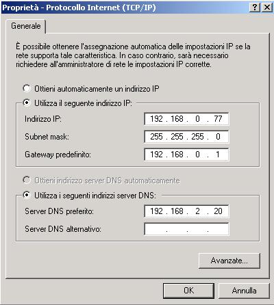 Configurazione di un nodo windows Ipconfig mostra le configurazioni IP di tutte le interfacce di rete winipcfg (win98/me) tool grafico per visualizzare le impostazioni di rete netsh (win2000/xp) tool