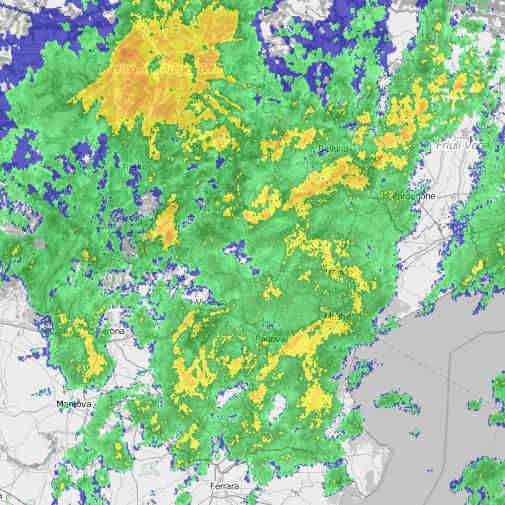 20 di domenica 28: le precipitazioni, rimanendo estese e abbastanza intense, si estendono a gran parte delle zone centro-settentrionali,