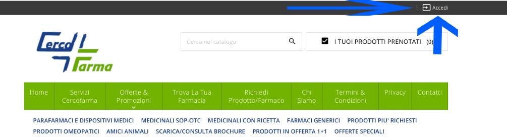 Iscrizione alla piattaforma CercoFarma Per poter usufruire dei servizi della piattaforma CercoFarma è obbligatoria l iscrizione.