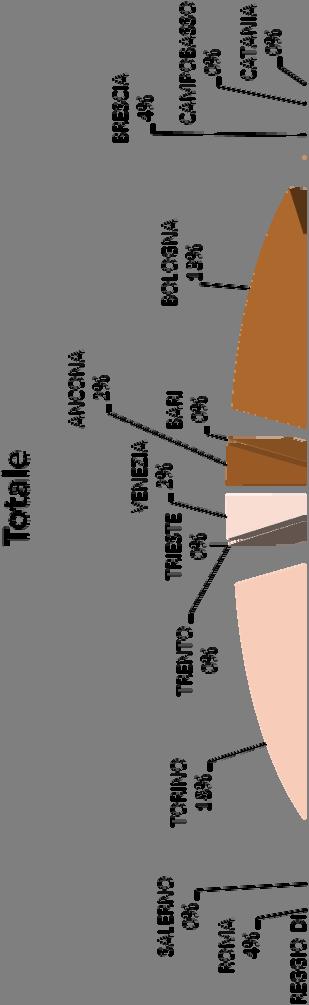 Distretto Totale % ANCONA 4.659 2,2% BARI 158 0,1% BOLOGNA 29.002 13,4% BRESCIA 8.