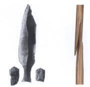 totale 85-90 cm, spessore 0,5-1 cm) - Resti faunistici: renna, uccelli, volpe - Holmegaard: sito datato alla fine del Boreale (6.