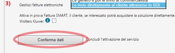 3) In base alle esigenze dello studio, nel menù Gestisci Fatture Elettroniche, valorizzare: a.