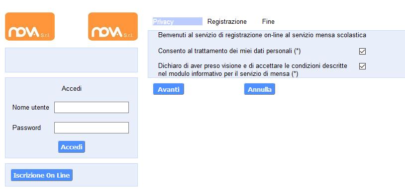 Richiesta di credenziali e primo accesso. ATTENZIONE: Prima di iniziare il procedimento per l'iscrizione online tenere presente che è necessario disporre di un indirizzo e-mail.