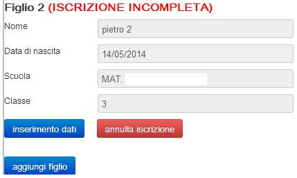 Al termine della compilazione premete il tasto Salva. Come per la sezione Richiedente/pagante, sarà possibile apportare eventuali modifiche ai dati inseriti prima dell invio definitivo.