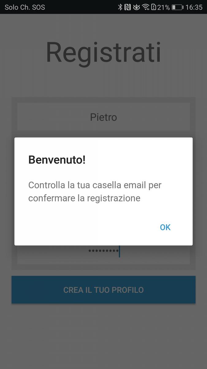 La password deve essere lunga almeno 8 caratteri e deve contenere almeno un carattere numerico. Ha una validità di 180 giorni, dopo di che l app chiederà di modificarla.