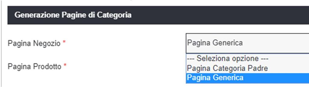 scegliere se le pagine di categoria create automaticamente