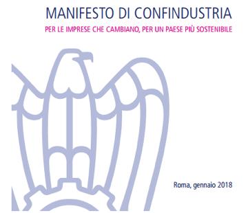 Il Manifesto di Confindustria «In qualità di a\ore e rappresentante del sistema produ@vo