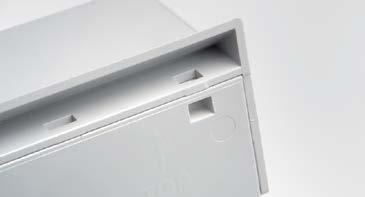 With regards to the hook, there is a hole which allows the wall mounting system to