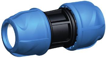 Manicotto Installazione senza smontaggio Ioneo per tubi in PE e PEX Acqua 1 Guarnizione: NBR per acqua potabile Colore: azzurro-nero Coice SP GP Peso D Sachet