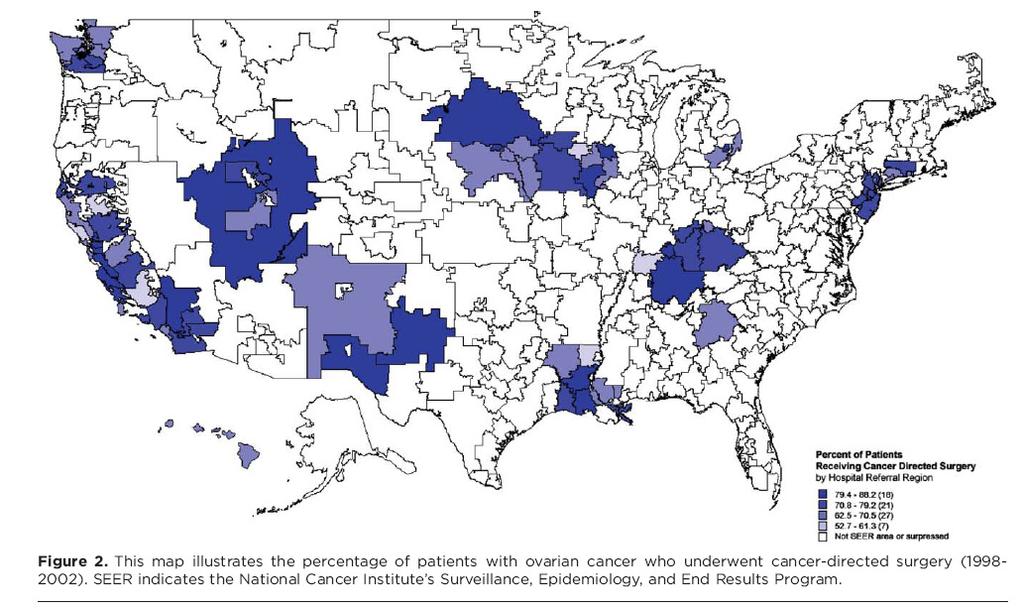 Centralizzazione del trattamento del carcinoma tubo-ovarico Verleye et al, EJSO, 2010 Fairfield, Cancer 2010 In Europa e negli